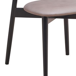 Set di 2 sedie da pranzo imbottite grigie e nere - Product Image 5