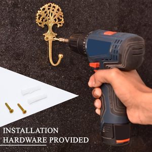Gancho de Pared Dorado de Latón Hecho a Mano, Soporte Decorativo de Metal para Llaves, Perchero Colgante para Ropa, Sombreros, Abrigos, Tazas, Utensilios, Decoración del Hogar y Baño - Product Image 4