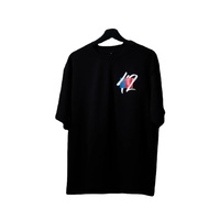 T-shirt à manches courtes pour homme, style streetwear Harajuku, surdimensionné, en coton/polyester, tricoté, respirant, écologique, imprimé graphique, lettres