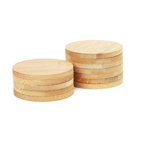 ฝาไม้ไผ่สำหรับแก้วน้ำ ฝาปิดไม้เก็บความสดใหม่ สำหรับแก้วชา ขวดแก้ว กระติกน้ำสำหรับเดินทาง - Product Image 2