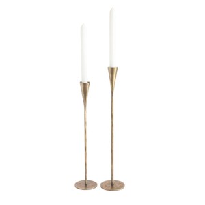 Luxury Modern Brass Taper Candle Holders Set of 2 Elegant Gold Metal <b>Candlestick</b> Stand for Wedding Table Centerpiece - Product Image 1