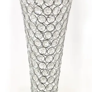 Eco Friendly Handcrafted Modern Hammered Metal Floor <b>Vase</b> for Wedding Decor - Product Image 5