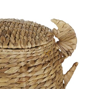 Cute Crab Water Hyacinth Storage <b>Basket</b> <b>with</b> <b>Lid</b> Woven Animal Shaped Toy Organizer Bin for Kids Room - Product Image 3