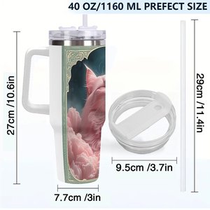 <b>Large</b> Stainless Steel Tumbler 40oz With Straw For Sports Day Team Building - Product Image 4