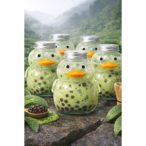 500ml Cute Duck Shape PET <b>Plastic</b> Bottle with Aluminum Screw Lid OEM Beverage <b>Packaging</b> for Milk Tea Juice Coffee Secure Sealing - Product Image 4