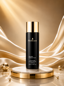 Tónico Hidratante para el Cuidado de la Piel Mediluxe, Loción Facial y Corporal Blanqueadora e Iluminadora, Glutatión Líquido para Todo Tipo de Piel, Estampado Dorado OEM - Product Image 2