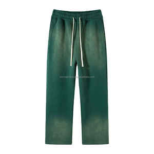 Pantalón de chándal holgado de pierna ancha con logotipo estampado de algodón 100%, pantalones de chándal Acampanados para hombre, pantalón con tachuelas, peso pesado personalizado 500 GSM, peso de tela - Product Image 1