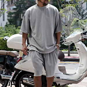 Conjunto Deportivo Informal Personalizado de Dos Piezas, Camiseta y Pantalones Cortos, Ropa de Verano Unisex, Conjunto de Camiseta y Pantalones Cortos Lisos para Hombre - Product Image 4