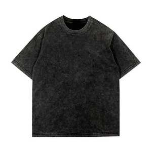 T-shirt vintage en coton épais délavé pour homme, coupe oversize streetwear délavée, anti-UV 230g - Product Image 6