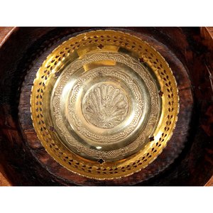 ชามผลไม้นกยูงทองเหลืองทำด้วยมือของตกแต่งบ้านวัตถุตกแต่งทำด้วยมืออินเดีย - Product Image 1