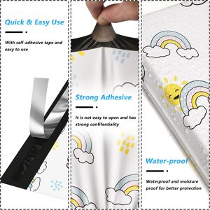 Waterproof & Tear-Resistant Shipping <b>Bags</b> - 100 Pcs, Self-Seal, <b>Rainbow</b> Printed Packaging <b>Bags</b> - Product Image 4