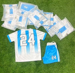 Uniformes de Fútbol Personalizados al por Mayor, Impresión por Transferencia de Calor, Conjunto de Camiseta de Fútbol Unisex, Secado Rápido, Transpirable, Nombre del Jugador - Product Image 3