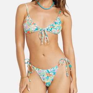 Bikini imprimé floral lumineux très tendance, ensemble deux pièces respirant et sexy, maillot de bain pour femme - Product Image 2