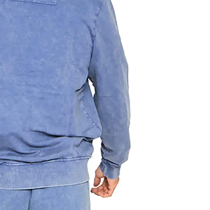 Ensemble de sweat-shirt à capuche bleu pour homme, en coton French Terry, jogging décontracté, coupe régulière, vêtements d'automne - Product Image 4