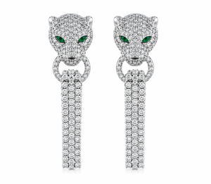 Pendientes Largos de Lujo Inspirados en Animales en Plata de Ley 925 con Diamantes CVD Premium - Product Image 6