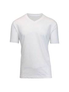 T-shirt en coton à col en V pour homme, manches courtes, jersey tricoté, tee-shirt décontracté, logo personnalisé - Product Image 2