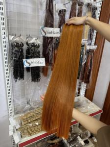 Paquets de cheveux humains 8-30 pouces paquets droits orange gingembre Extensions de cheveux vietnamiens vendeur de paquets de gros - Product Image 4