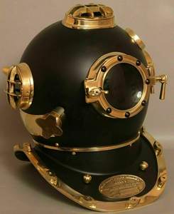 Casco de Buceo de Acero Sólido, Pieza Decorativa |   Casco Decorativo Náutico Marino, Coleccionable Marítimo Vintage para el Hogar u Oficina - Product Image 2
