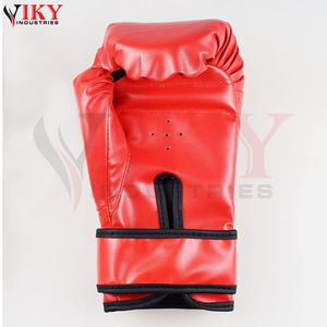 Gants de boxe en cuir artificiel rouge, personnalisables avec logo, nouvelle collection 2026, haute durabilité, confortables, tendance, fabrication OEM/ODM - Product Image 6