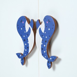Poignée de meuble en bois d'acacia moderne faite à la main en forme de baleine, boutons de tiroir en bois naturel, poignées de porte de commode, poignées de placard pour enfants - Product Image 3