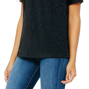 Camiseta Premium para Mujer con Cuello en V, Tela Elástica de Algodón Ligero, Manga Corta, Camiseta Básica, Logotipo Personalizado, Proveedor de Ropa OEM ODM - Product Image 5