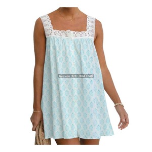 Túnica India con Estampado Floral Bohemio para Mujer, Diseño Bohemio, Prenda de Algodón, Estilo Gitano Hippie, Blusa con Encaje, Ropa de India y Pakistán - Product Image 4