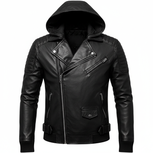 Latest Design Unisex Sheep Skin <b>Leather</b> Denim Lightweight <b>Winter</b> <b>Jacket</b> Eco-Friendly Waterproof Customizable Letter Pattern - Product Image 1