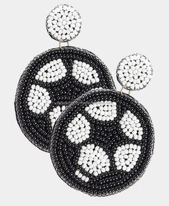 Letter Design Seed Bead <b>Earrings</b> White Beaded Jewelry Custom Text Style Statement <b>Earrings</b> <b>Bridal</b> Fashion Party Wear Gift - Product Image 4