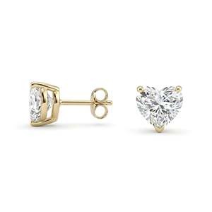 Ensemble de boucles d'oreilles en diamant taille cœur de 2,0 carats cultivé en laboratoire, certifié IGI, clarté VVS, or blanc 14 carats, sertissage à griffes, cadeau de fête - Product Image 3