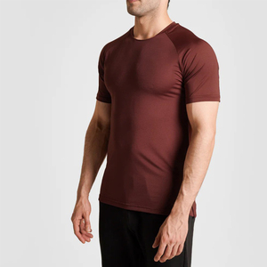 Ventes en gros de t-shirts d'été pour hommes avec logo personnalisé, t-shirts en maille à manches courtes, col rond, coupe ajustée, 100% polyester, séchage rapide, respirant - Product Image 5