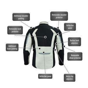 เสื้อแจ็คเก็ตหนังแท้สำหรับขี่มอเตอร์ไซค์และแข่งรถ ออกแบบสั่งทำพิเศษสำหรับมือโปร ไซส์ใหญ่พิเศษสำหรับผู้ชาย ป้องกันรังสียูวี ระบายอากาศได้ดี - Product Image 6