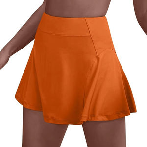 Jupes de tennis plissées taille haute personnalisées avec short intégré, poches élastiques à bande large, respirantes, douces et écologiques pour femmes - Product Image 2