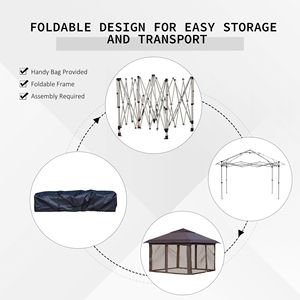 12FT X 12FT Pop up <b>Canopy</b> <b>Tent</b> with Netting Instant 137 Sq.ft Shade Sun Shelter for Parties High Height with Carry Bag - Product Image 4