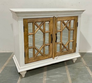 Meuble de rangement / buffet en bois massif sculpté de style royal indien, blanc, de haute qualité, pour salon moderne, vente en gros pour l'ameublement domestique - Product Image 3