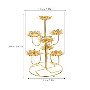 ที่ใส่โคมไฟรูปดอกบัวเนยใสแบบหรูหราใช้ตกแต่งเนยสำหรับตกแต่งบ้าน - Product Image 6