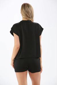 Conjunto de Top y Pantalones Cortos de Corte Ajustado, Color Sólido, Ropa de Verano Personalizable, Ideal para Pedidos al por Mayor - Product Image 6