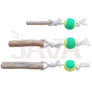 Pelota Masticable Ecológica para Perros Java, Juguete Masticable Duradero de Madera de Café para Limpiar los Dientes, Talla L - Product Image 3