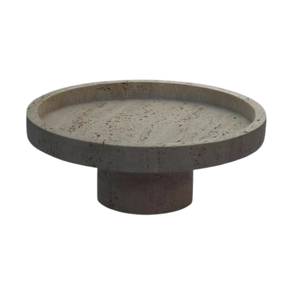 Support à gâteau en travertin élégant, plateau de luxe en travertin pour fruits et bonbons, grande assiette organisatrice de bijoux - Product Image 3