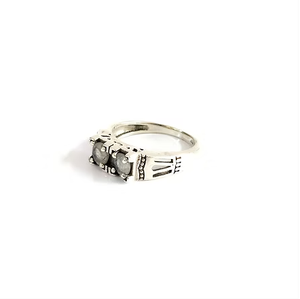 Bague en argent sterling 925 style unique avec pierres de lune multiples, bijoux en gros, idéale pour le quotidien et les cadeaux - Product Image 2