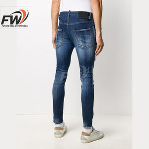 Jean droit mi-long pour homme, coupe décontractée, en denim extensible léger, 100 % coton biologique, collection hiver 2026, service OEM, vente chaude - Product Image 4