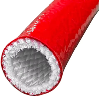 Mangueras de acero inoxidable trenzadas con revestimiento de silicona y fibra de vidrio, materiales de aislamiento para altas temperaturas, funda protectora.