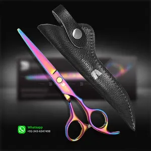 Plasma Multi Color Rainbow Hairdressing Scissors Stainless Steel Hair Scissors Titanium Hair Cutting Scissors Premium Shears