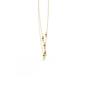 Luxury Handcrafted 10k 14K 18k Rose Gold Layered Diamond Jewellery <b>Necklace</b> Women’s <b>Statement</b> Diamond Jewellery Collection - Product Image 3