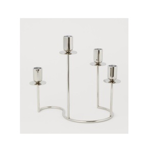 Porte-bougie rond en métal plaqué or et verre, design moderne, fait à la main, pour la décoration de la maison, de l'hôtel ou du restaurant - Product Image 6