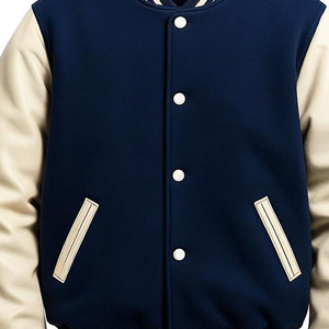 Rubans de broderie personnalisés pour veste universitaire haut de gamme de la marine grecque |   Blouson universitaire en laine coupe-vent de style urbain |   Classique - Product Image 3