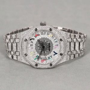 Splendid Gift Jewelry Diamond <b>Watch</b> <b>Case</b> 28mm Sapphire Crystal ETA Quartz Movement Moissanite Band Unisex Luxe Antique Style 10m - Product Image 1