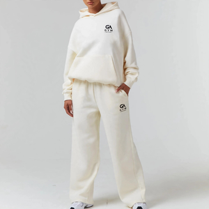 Chándal Deportivo Informal de Invierno para Mujer, Transpirable, Ligero, de Poliéster, con Capucha, Cordón Ajustable, Bolsillos Laterales Completos, Marca GYM ACTIVE - Product Image 1