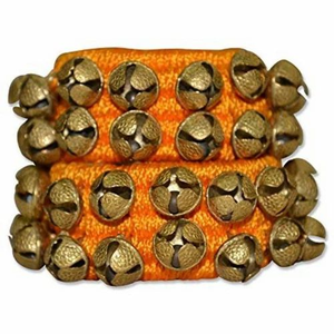 Ghongroo à 2 rangs en laiton orange pour la danse Bharatanatyam et Salangai, clochettes de danse classique indienne, ghongroo traditionnel indien pour les pieds - Product Image 4