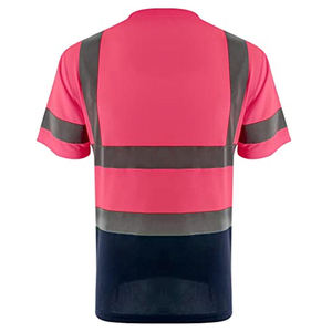 เสื้อยืดสะท้อนแสงแบบ OEM สำหรับกีฬา งานก่อสร้าง ถนน ปลอดภัย แขนสั้น คอปก ไฮวิส สำหรับผู้ชาย ทำกิจกรรมกลางแจ้ง - Product Image 4