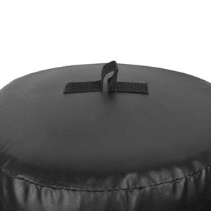 Sac de boxe d'entraînement en similicuir noir avec remplissage de sable, durable pour la pratique du punching pour adultes - Product Image 3